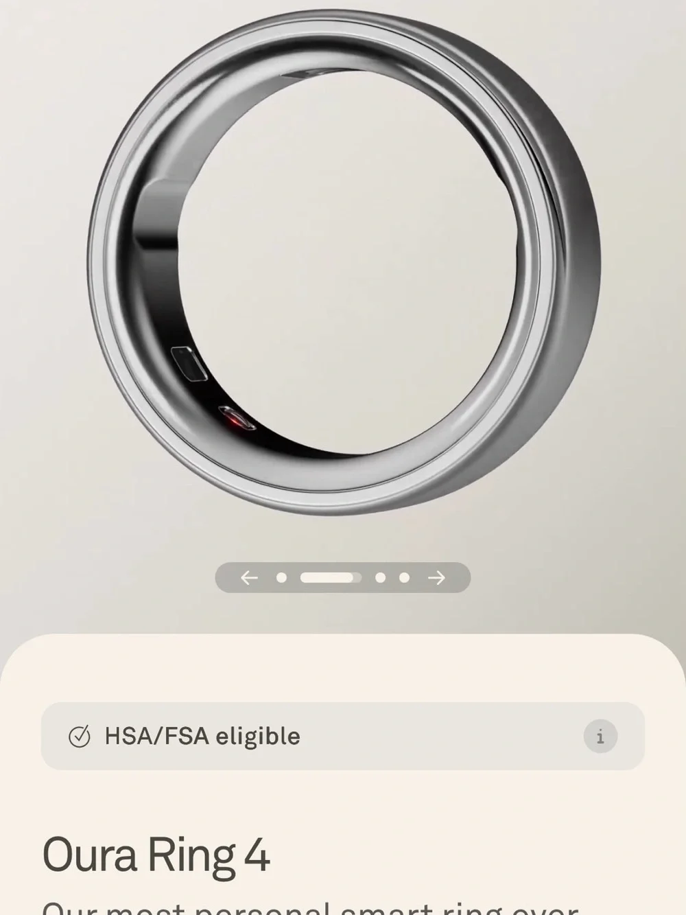 Oura Ring 4 - Brushed Silver Finish *NEW*